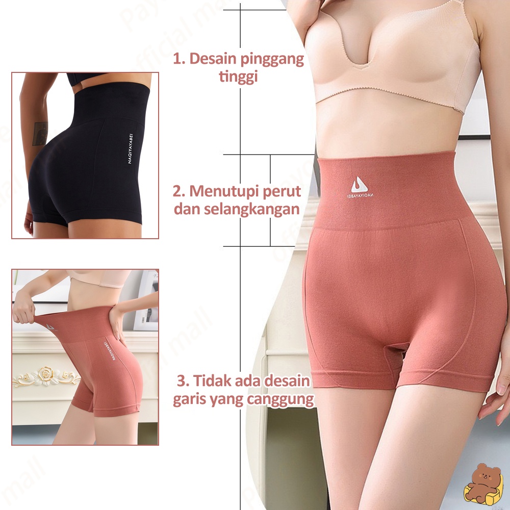 PAYOE Legging Pendek Wanita Celana Korset Pinggang Tinggi