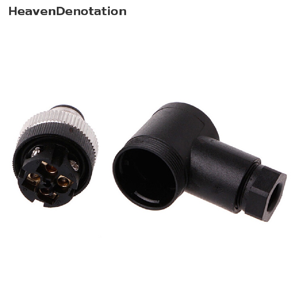 [HeavenDenotation] 1pc Konektor sensor M12 3per4 /5Pin male/female Steker Sudut Lurus/Kanan HDV