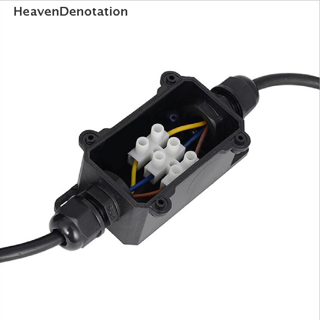 [HeavenDenotation] Kotak junction box Konektor Kawat Kabel Listrik IP68 Anti Air 2Way Untuk outdoor HDV