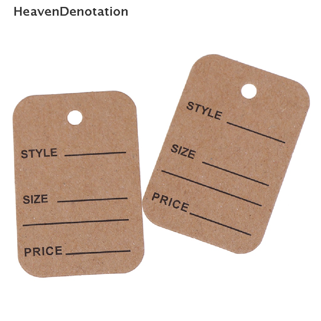 [HeavenDenotation] 100pcs Tag Harga Display Merchandise Label Pernikahan Label Harga Dengan String 20m HDV