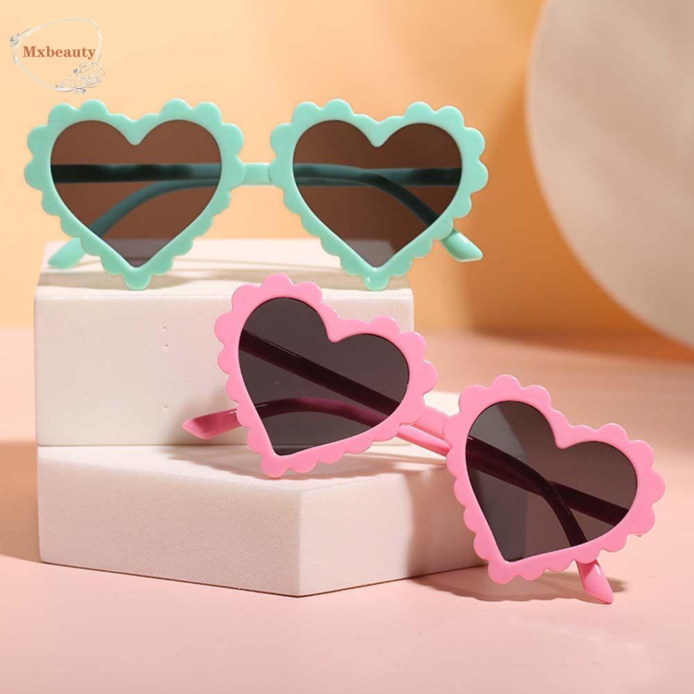 Mxbeauty Heart Kids Sunglasses Lovely Girls Kacamata Matahari Cinta Hati Lucu Pelindung Mata Anak Sunglasses