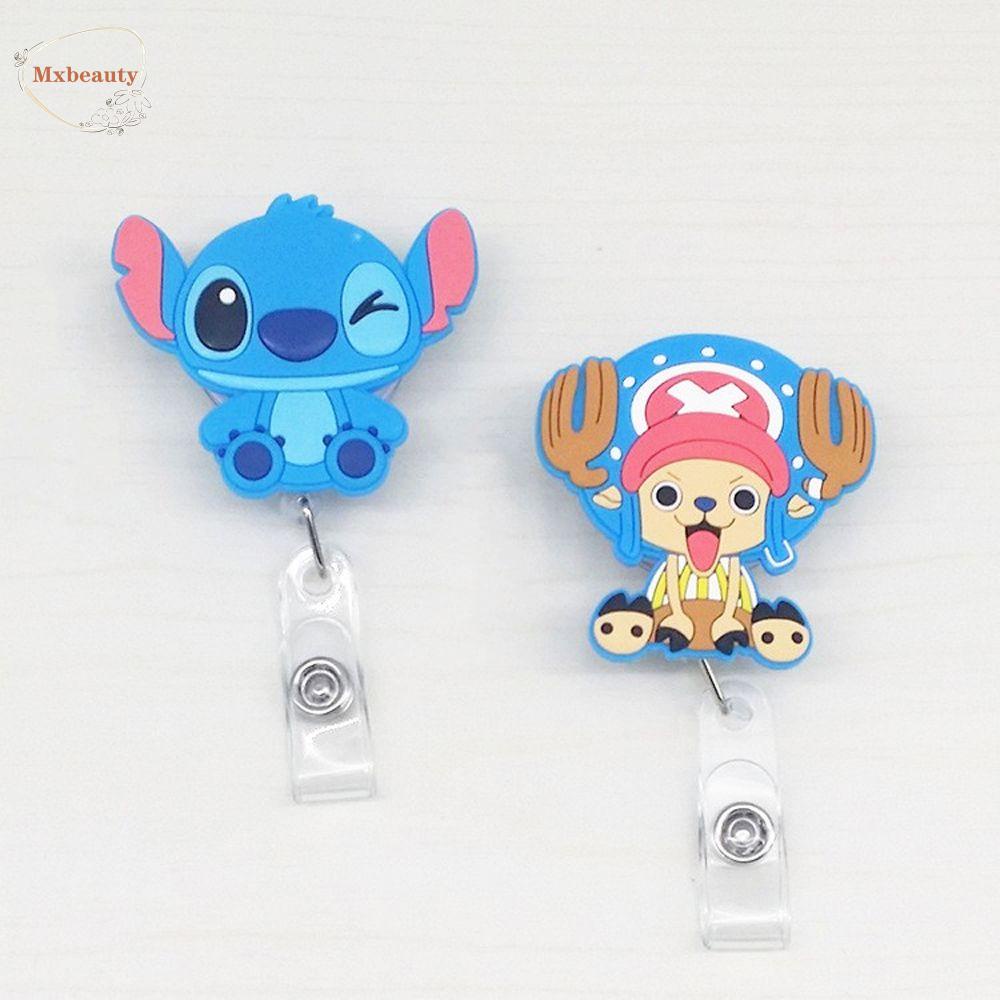 Mxbeauty Retractable Badge Reel Keju Kucing Siswa Perlengkapan Kantor Doraemon Luffy Stitch Perawat Dokter Totoro Card Holder Name Card Holder