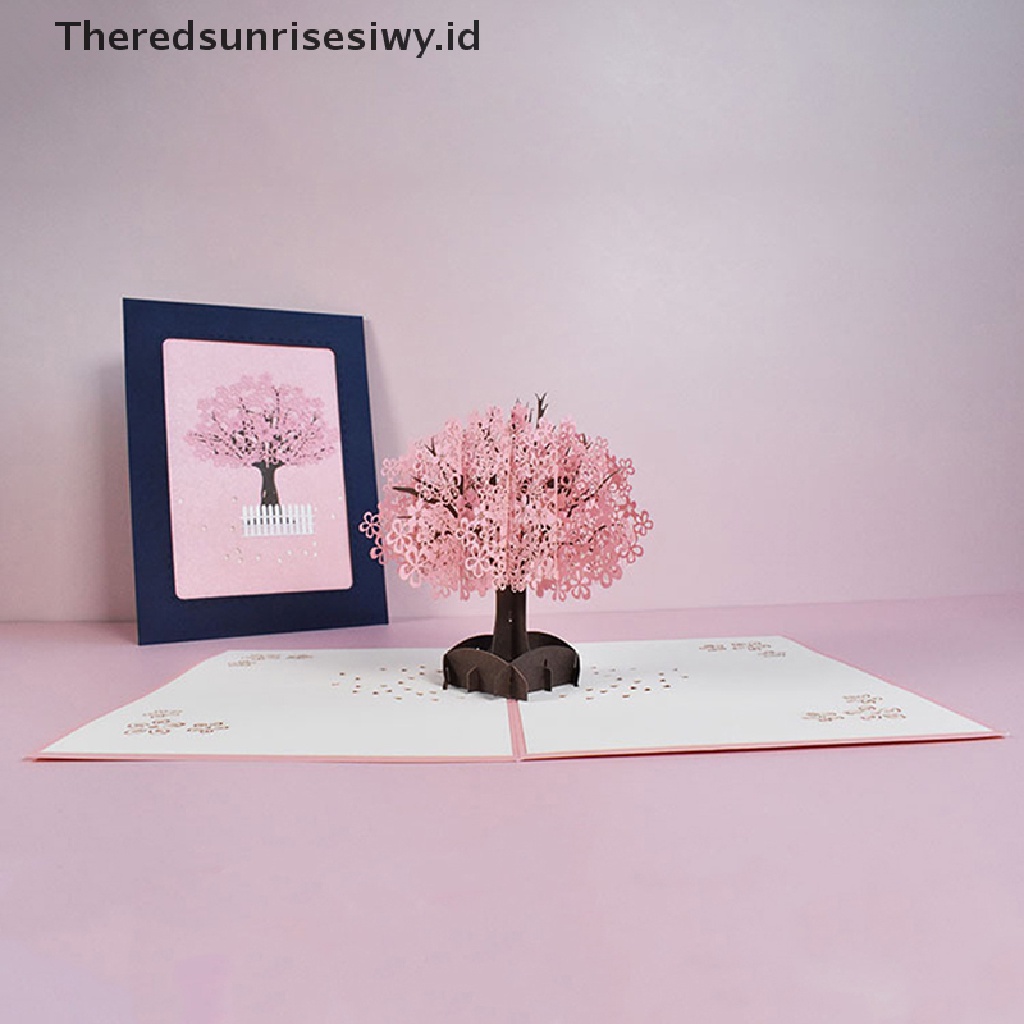 # Kado Mom &amp; PAPA DIY # Popup cherry blossom 3D Greeg Card Ulang Tahun Mother's Day Wedding Anniversary~