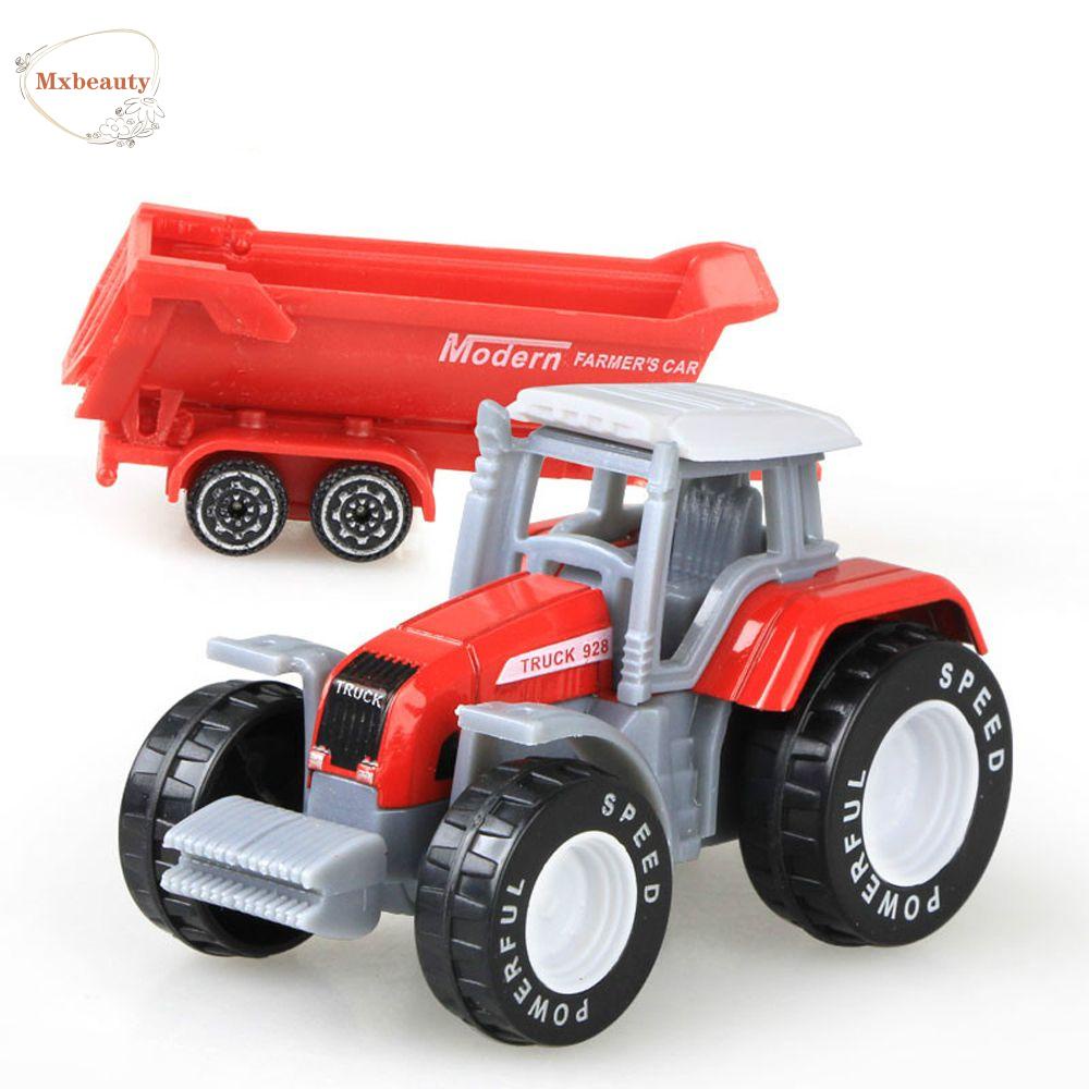 Mxbeauty Model Mobil Teknik 1pc ABS Plastik Mainan Edukasi Konstruksi Excavator Model Bulldozer Alloy Kendaraan Petani