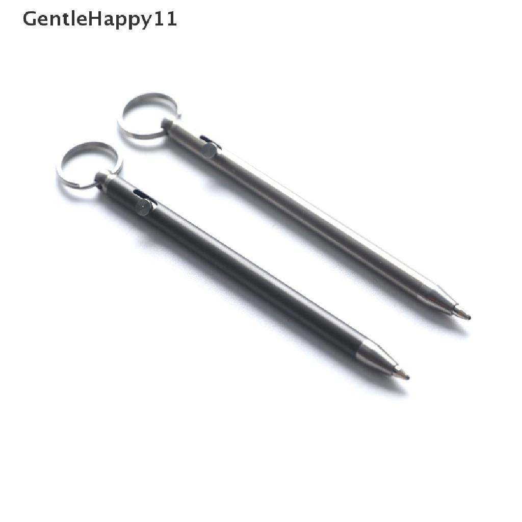 Gentlehappy Portable Mini Titanium Pen Gadget Gantungan Kunci Outdoor Praktis Lingkungan Pulpen id