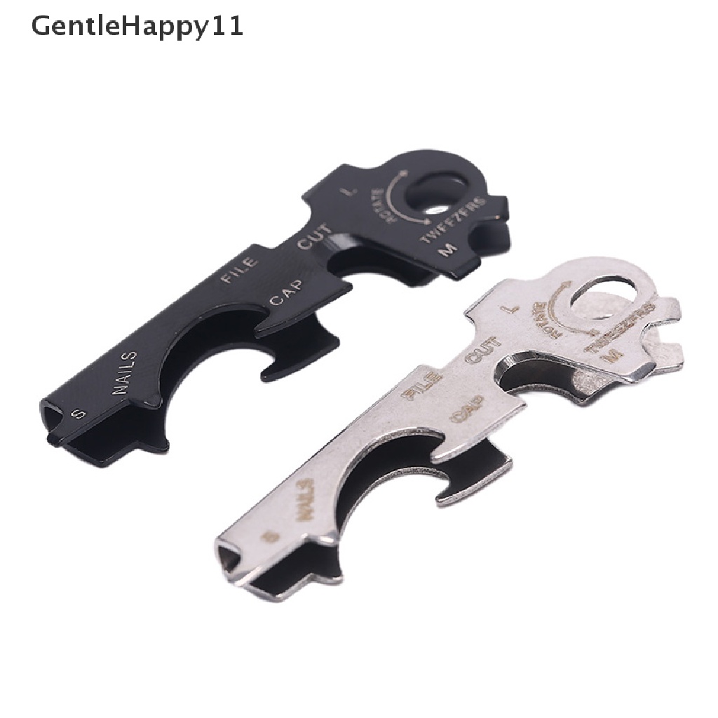 Gentlehappy 8in1 Multitools Gantungan Kunci Stainless Steel Outdoor Survival Tool Gear Gadget id