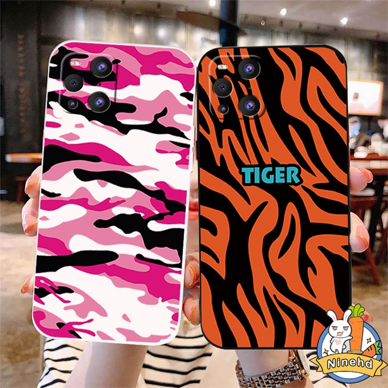 IPHONE Casing Kompatibel Untuk Iphone14 13 12 11 Pro Max X Xr Xs Max8 7 6 6s Plus SE 2020 Warna-Warni Motif Leopard Tepi Lurus Casing Ponsel Silikon Penuh Melindungi Shockproof Cover Pelindung