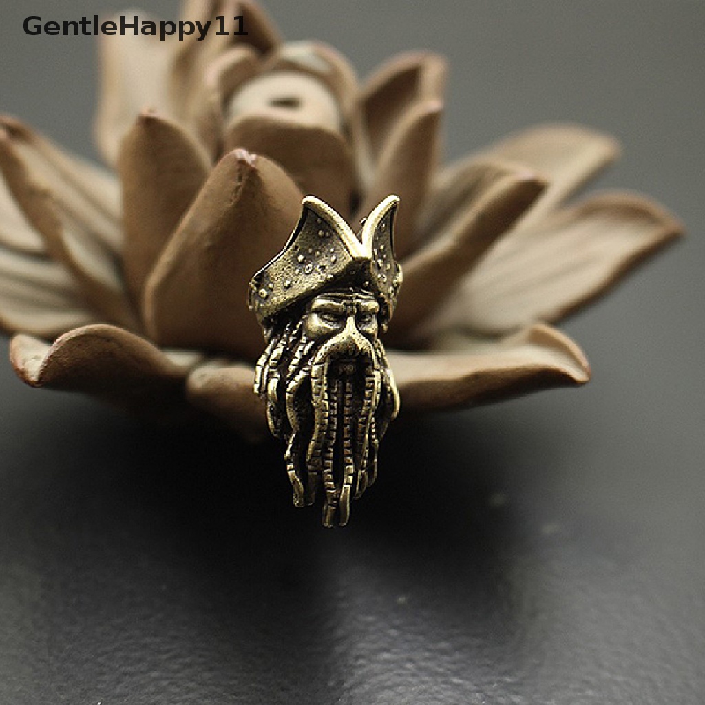 Gentlehappy Copper Octopus Beads Rope Pendant Brass Skull Paracord Beads Gantungan Kunci id