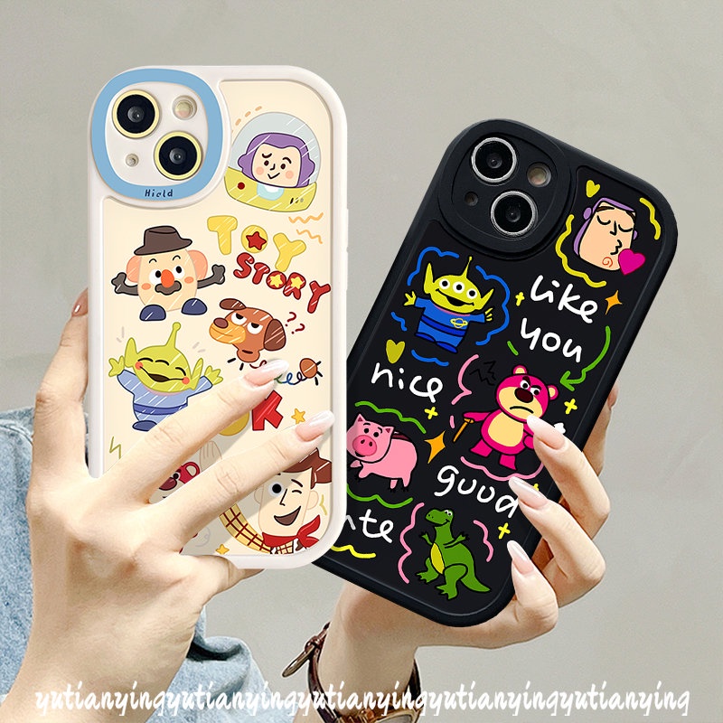 Cute Strawberry Bear Cartoon Toy Story Casing Infinix Hot 11s 10s 10 Lite 10T 11 Infinix Note 8 Hot 10T 10s 9 10 Play 11s 11 Smart 5 6 Tpu Lotso Pig Soft Phone Cover