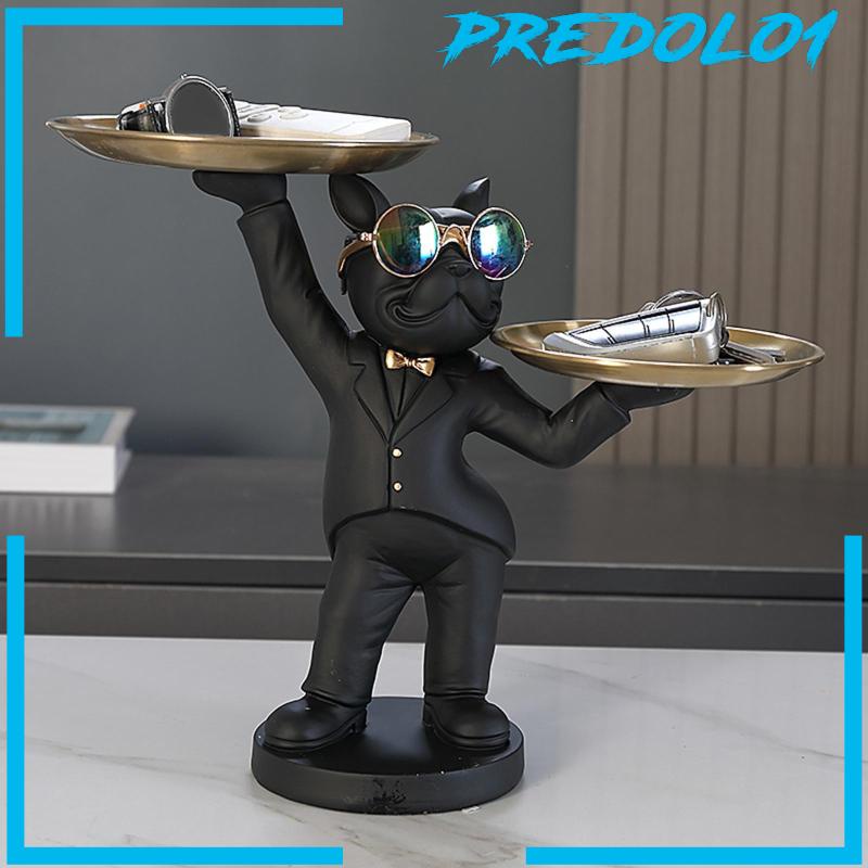 [Predolo1] Nampan Penyimpanan Meja Anjing Tempat Permen Resin Patung Hewan Wadah Serba Serbi