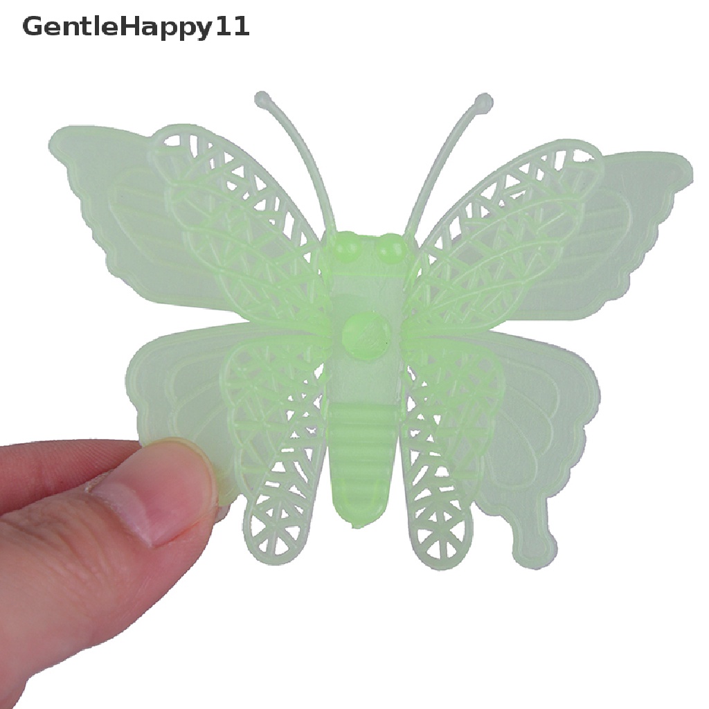 Gentlehappy 6 Pcs Bercahaya Mainan Kupu-Kupu glow in the dark Mainan Bayi Pembibitan Anak Hadiah  Id