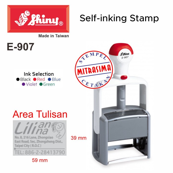 

Stempel Shiny E-907 ( Shiny Essential bentuk persegi E907 Tipe E 907 )