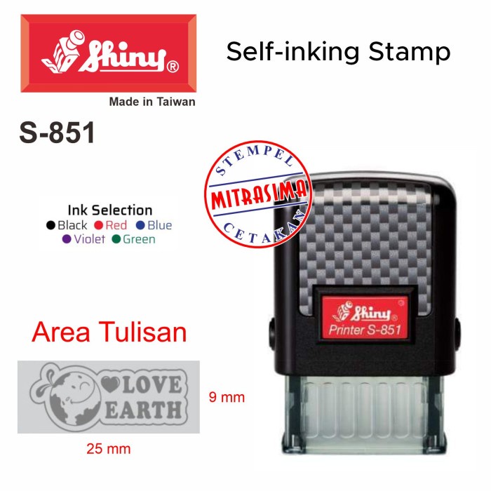 

Stempel Shiny S-851 ( Shiny bentuk persegi S851 Tipe S 851 )