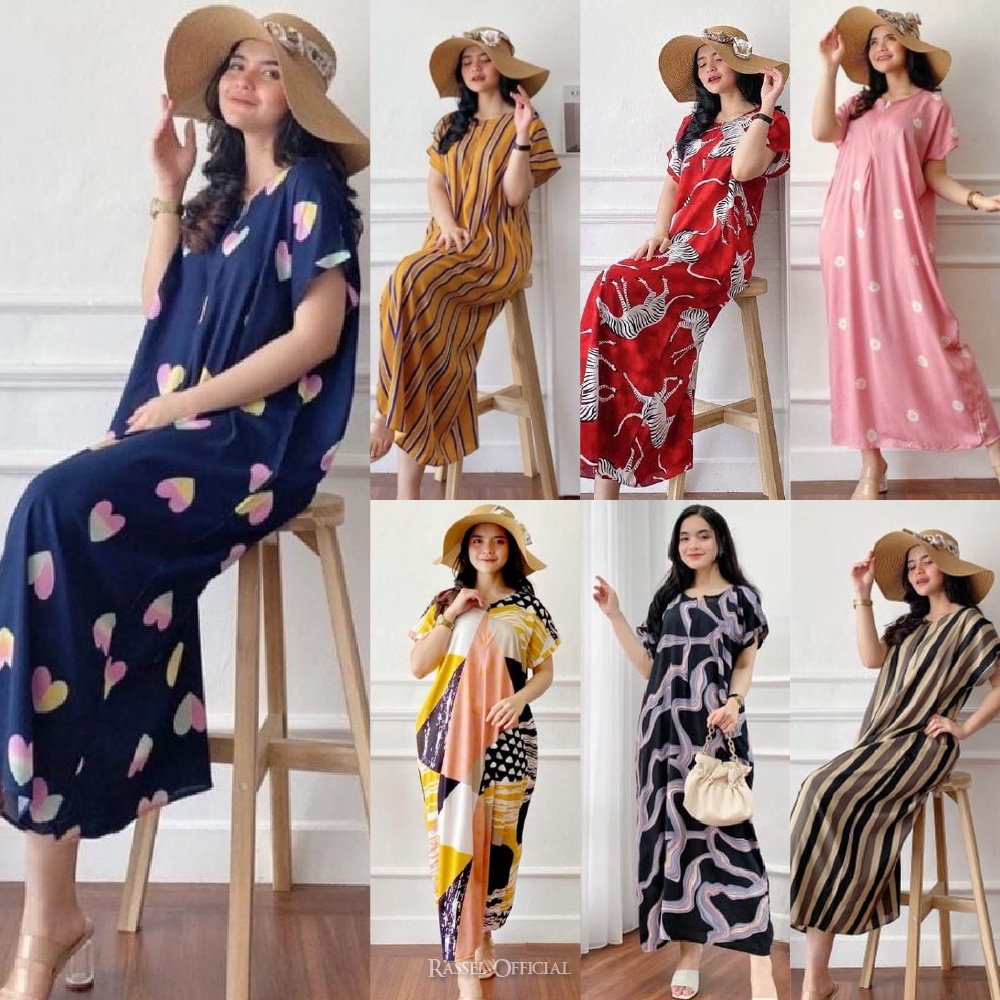 Daster Panjang Semata Kaki Bahan Rayon Halus LD 120 CM Panjang 100 CM - Rassel Store