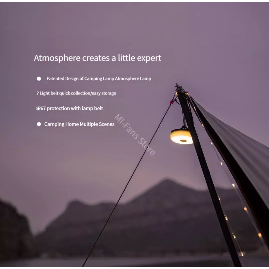 Xiaomi Nextool Camping LED Light Strip Atmosphere Lamp Rechargeable Portable Strip Fleksibel Warm White Lamp Untuk Dekorasi Kamar Tenda