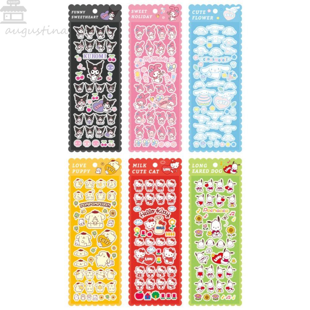 Agustina DIY Stiker Hias Lucu Kawaii Scrapbooking Akun Tangan Melody Kuromi Cinnamoroll Stationery Album Jurnal Sticker