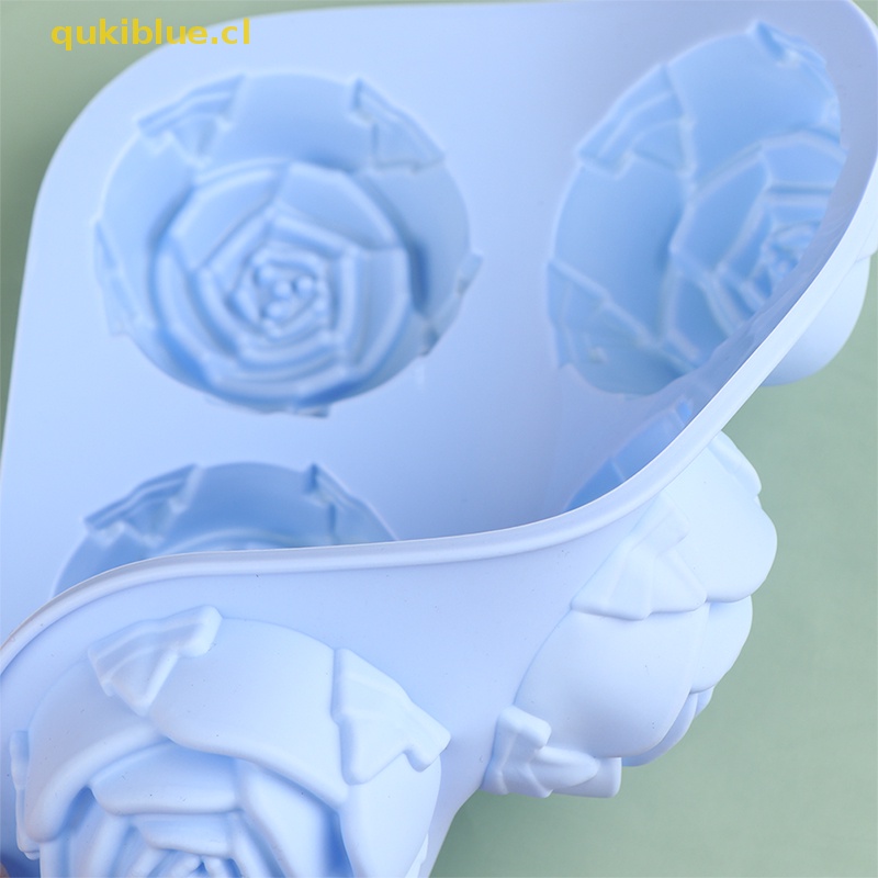 Qukiblue 1Pc 6-Rose Flower Silicone Cake Ice Cream Cetakan Coklat Sabun Cetakan Silikon cl