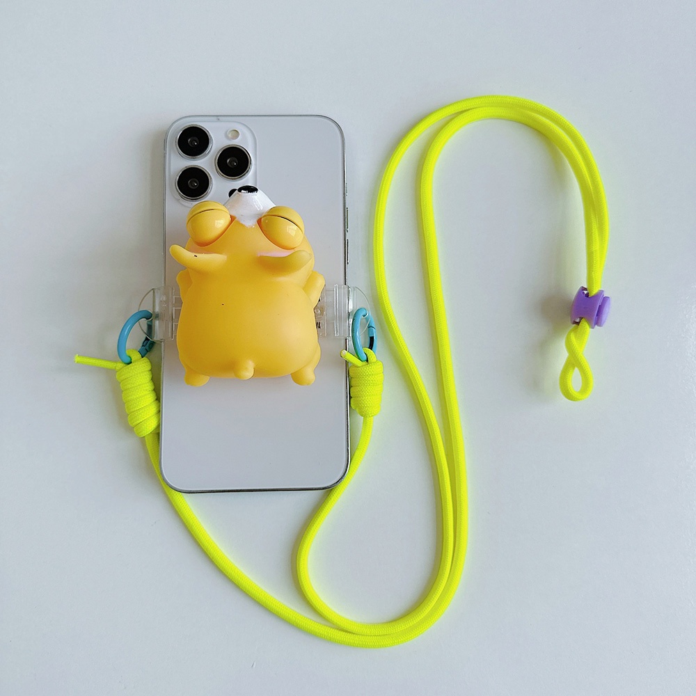 Kartun Boneka Telepon Backclip Dekompresi Mainan Ponsel Case Backstrap Universal Phone Clip Dengan Tali Gantung Untuk Mencegah Hilang Aksesoris Telepon