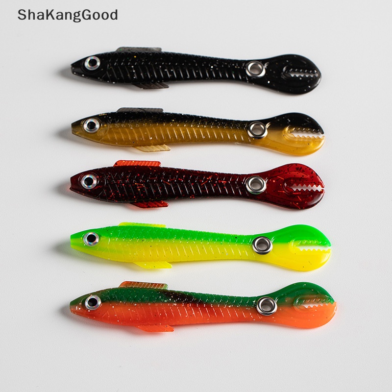 Skid 10 cm Shad Pike Lure Swim Square Tail Untuk Pike Tengger Lele Zander Umpan Buatan Lembut Permainan Besar Alat Pancing SKK