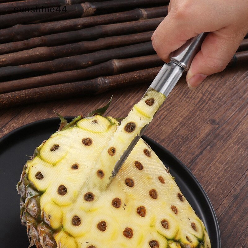 Sunshine Stainless Steel Pineapple Apple Pear Corer Pengupas Strip Panjang Tidak Licin ID