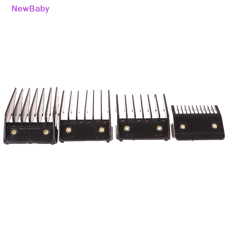 Newbaby 4Pcs Universal Cut Clipper Limit Comb Guide Ukuran Tempel Barber Replacement ID