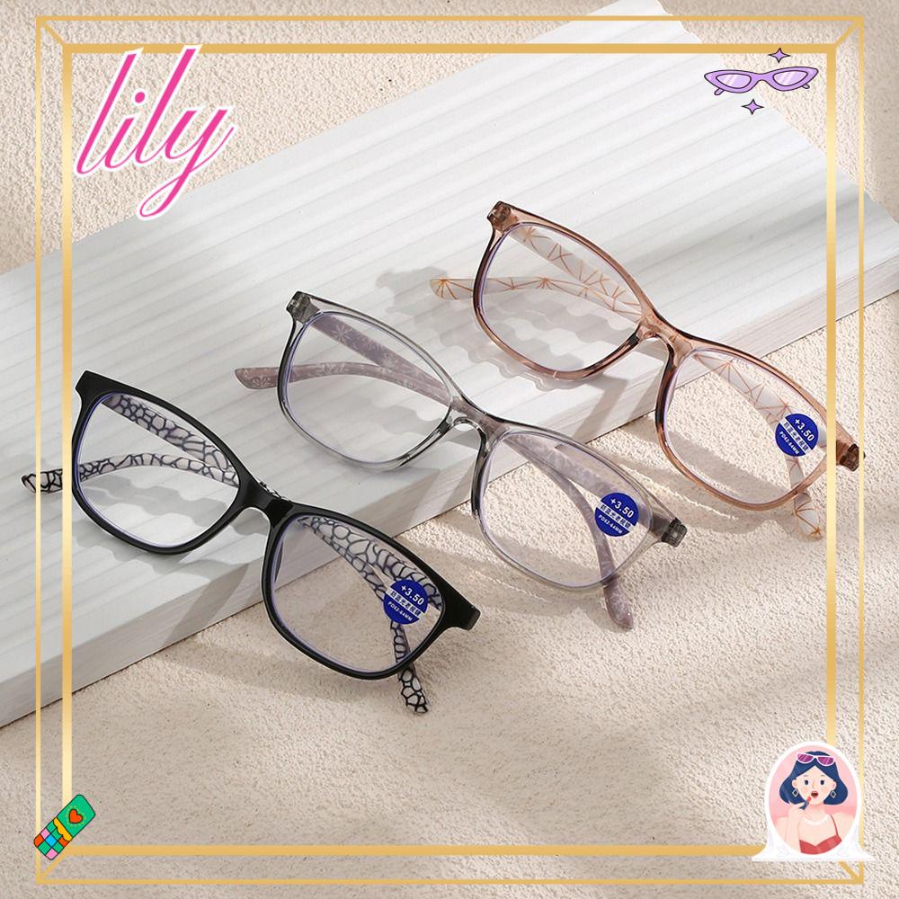 Lily Kacamata Baca Pelindung Mata Portabel Nyaman Vintage Ultra Light Frame