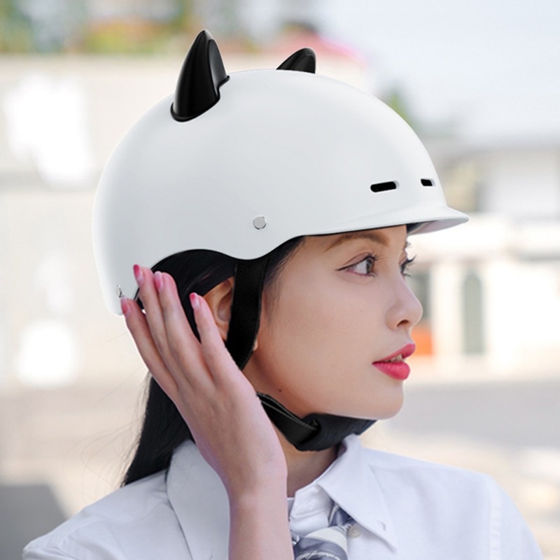 Lucu Telinga Kucing Bentuk TPU Perekat Diri Helm Dekorasi/DIY Sepeda Listrik Kepribadian Hewan Telinga Patch/Menyenangkan Motor Aksesoris Hias