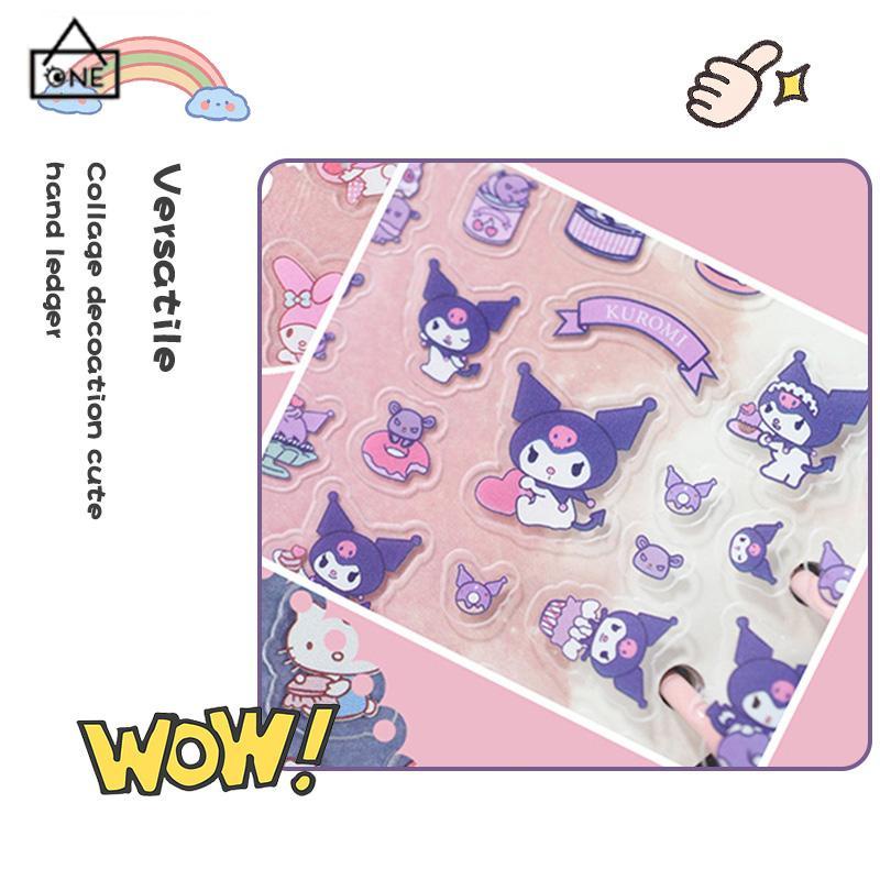 COD❤️Stiker Kartun Karakter Sanrio Kuromi Melody DIY Lucu Stiker Untuk Dekorasi-A.one