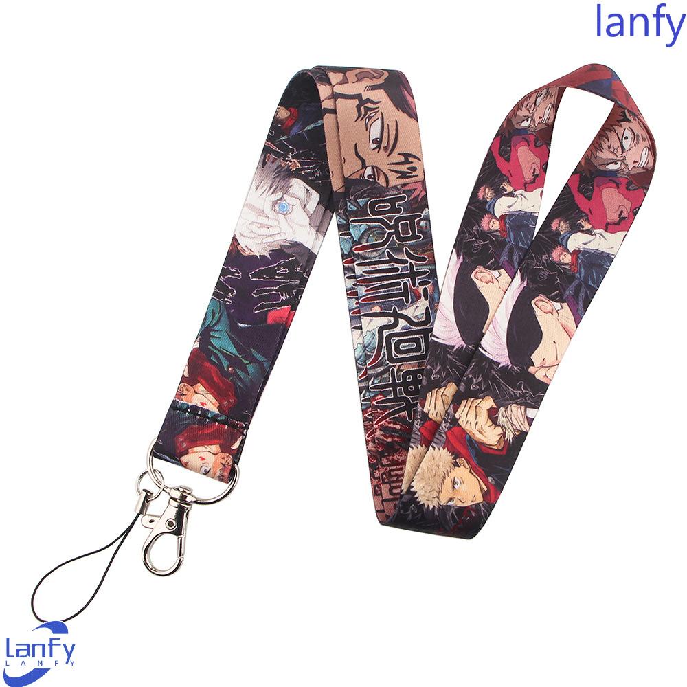 Lanfy Tali Lanyard Motif Anime Jepang Jujutsu Kaisen Untuk Handphone / Kamera