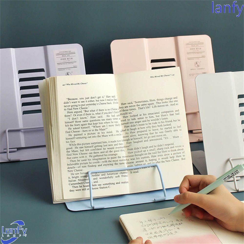 Lanfy Bookends Ringan Multi-Fungsi Bracket Baca Aksesoris Meja Rak Baca Istirahat Baca Tempat Buku