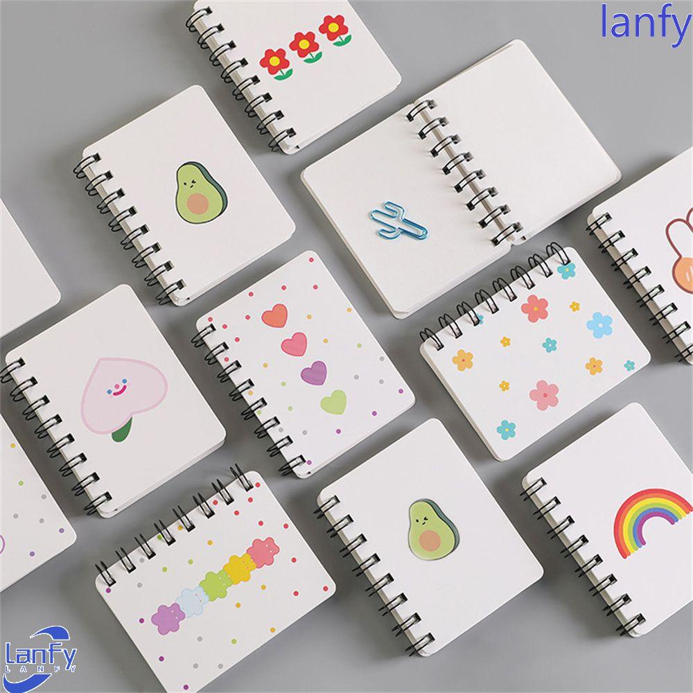 Lanfy A7 Notebook Portable Kawaii Kantor Sekolah Alat Tulis Korea Alas Tulisan Kosong Kertas Coil Notepad