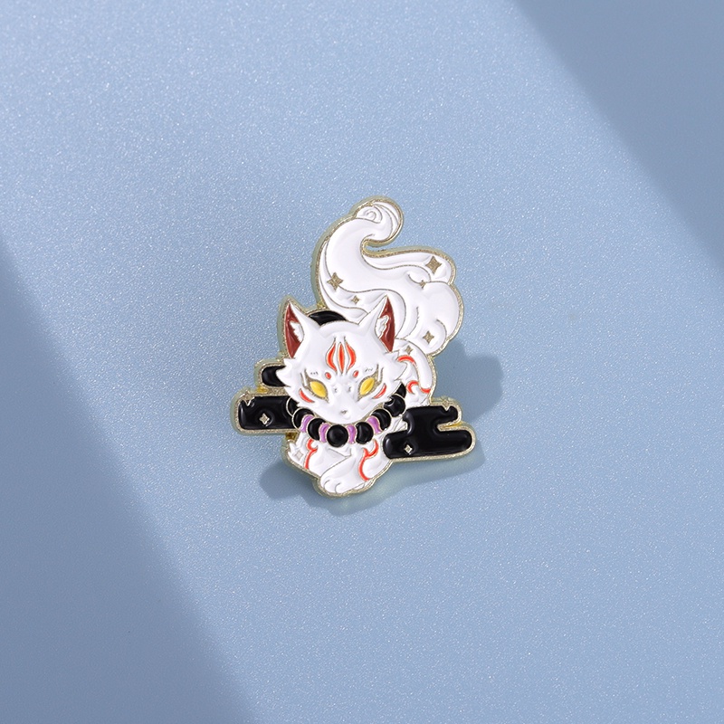 Anime Peripheral Animal Lapel Pin Enamel Dua Dimensi Bros Ransel Lencana Hadiah Untuk Teman Aksesoris Pakaian