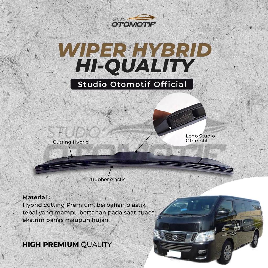 WIPER NISSAN NV350 CARAVAN E26 2012 HYBRID OFFICIAL STUDIO OTOMOTIF 2 PCS