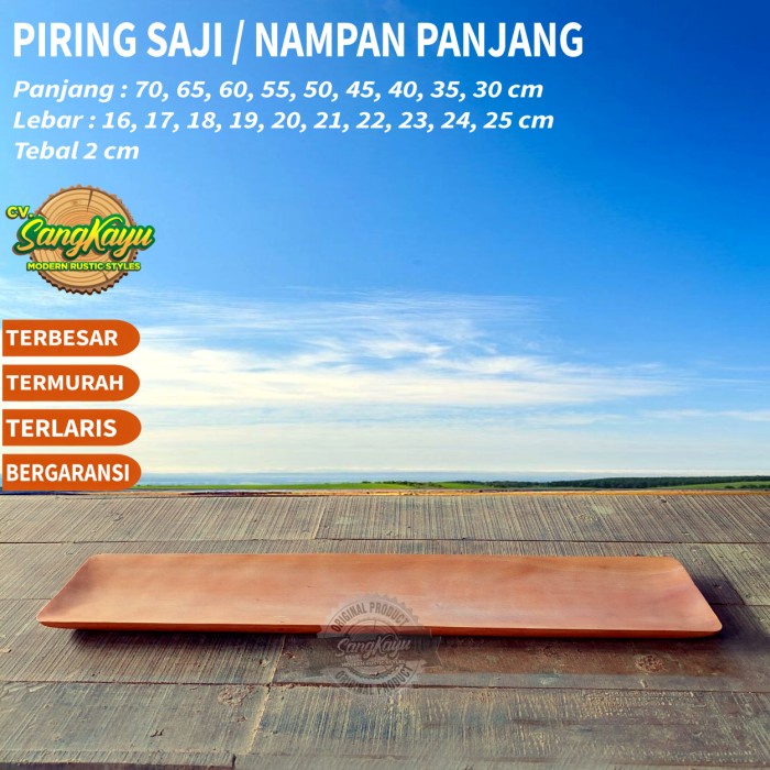 Nampan kayu besar tray kayu baki kayu wooden serving tray nampan sajii