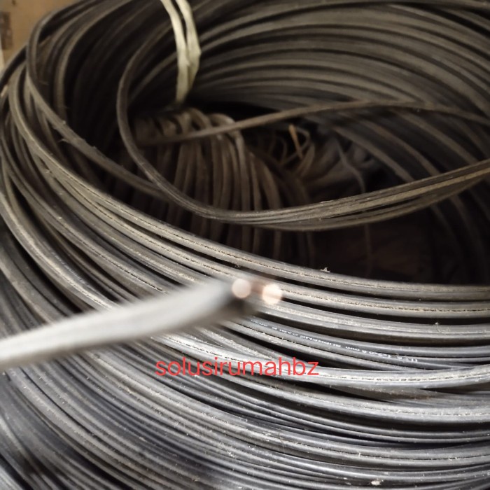 per meter Kabel Telepon Hitam Outdoor Dropwire Drop Wire ecer telp