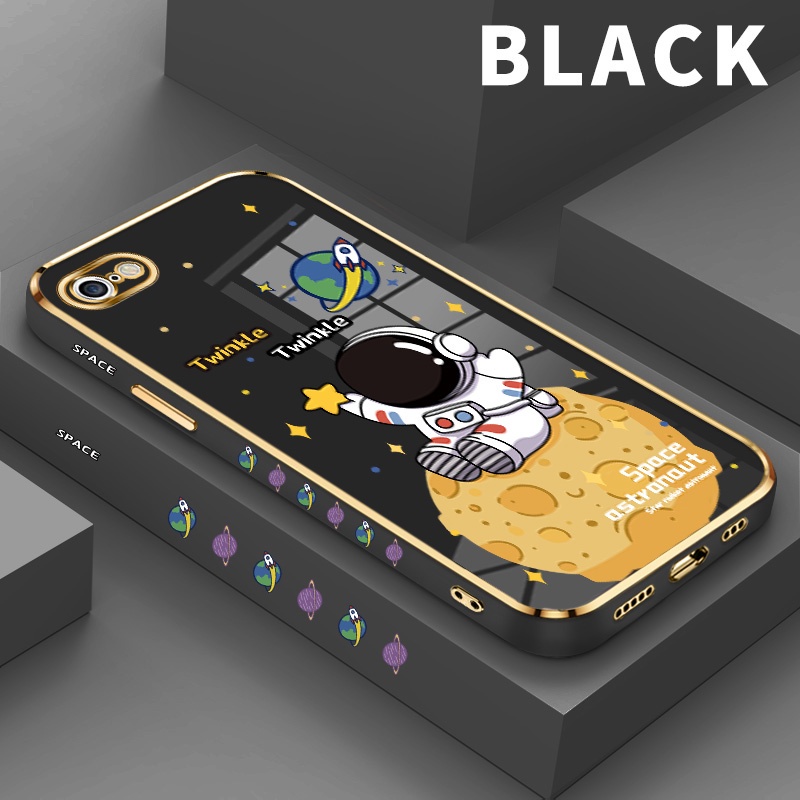 Case Casing Hp For iPhone 8 7 6 6s Plus SE2 SE3 X XS Max XR Softcase Astronot lucu Case For Polos Pe