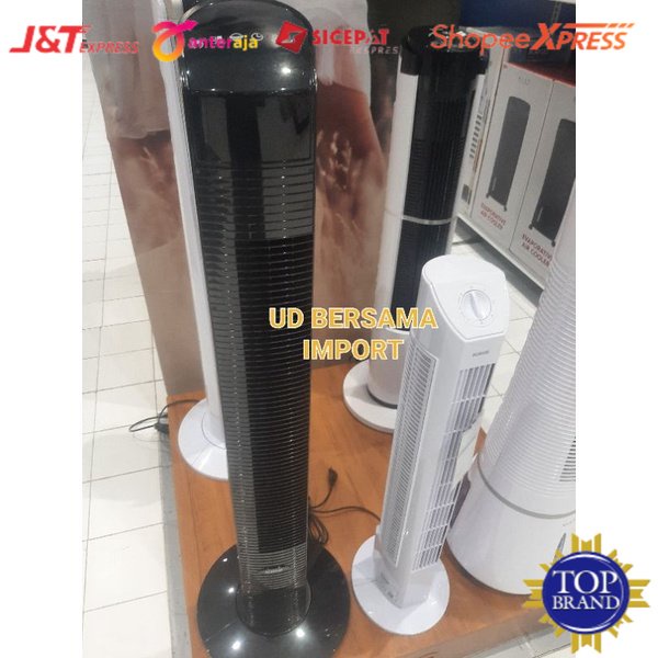 kipas angin tower kipas berdiri hitam dilengkapi remote kris by krisbow