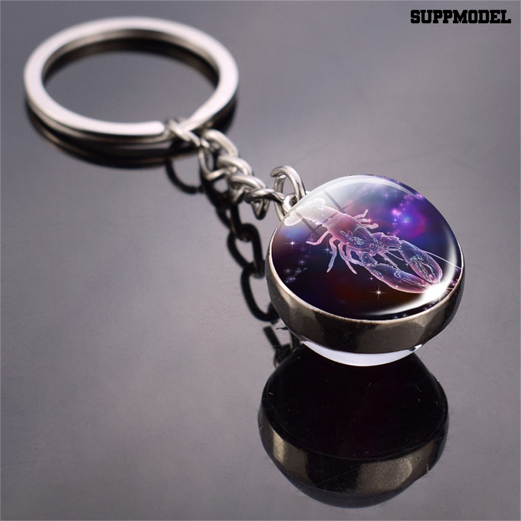 [SM Otomatis] Gantungan Kunci Serbaguna Paduan Portable12Pola Konstelasi Glow Luminous Keyring Keychain Untuk Penggunaan Sehari-Hari