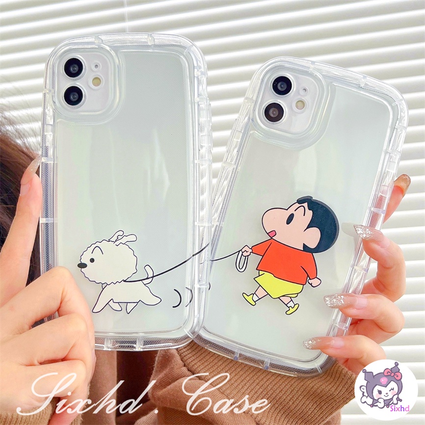 Untuk Samsung A04s A14 A13 A12 A23 A03 A22 A50 A50s A30s A32 A11 A54 A51 A52 A52s A72 M11 M22 M32 Fun Simple Dog Walking AirBag Case TPU Lembut Shockproof Pelindung Cover