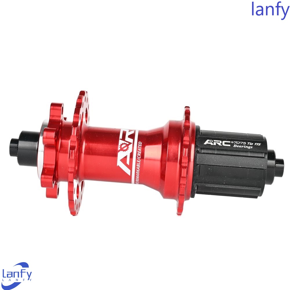 Lanfy ARC MTB Hub 9x100mm/10x135mm 8 9 10 11 12 Speed Disc Brake QR 4bearing Kunci Tengah Aluminium alloy NBK 4segel Bearing