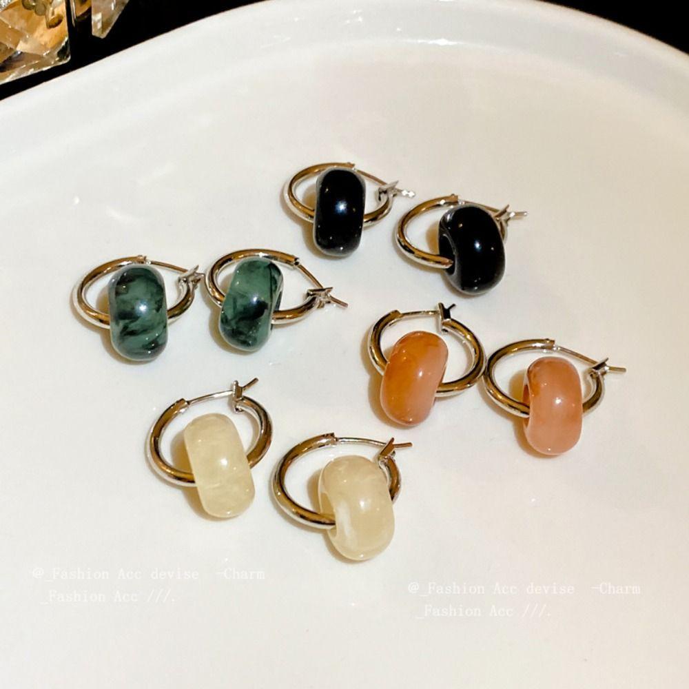 Mxbeauty Korea Ear Studs Party Hitam Trendi Elegan Paduan Aksesoris Telinga Sederhana Geometris Ear Buckle