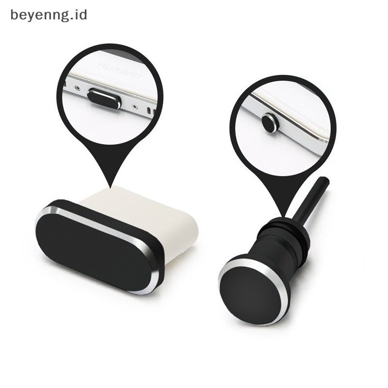 Beyen Port Pengisian Telepon Tipe C 3.5mm Earphone Card Colokan Debu USB Untuk Samsung Huawei ID