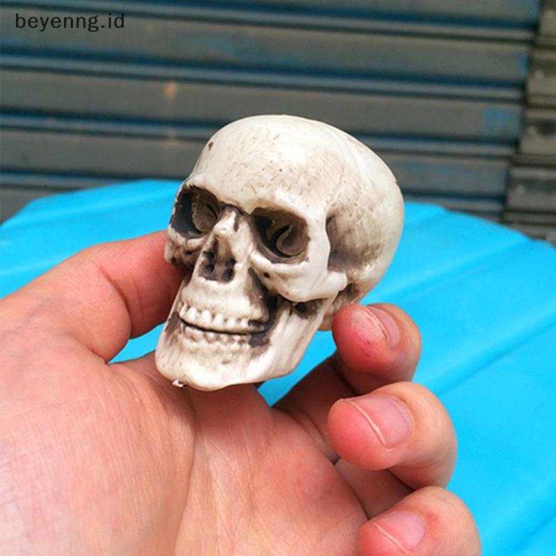 Beyen Halloween Kepala Tengkorak Buatan Model Tengkorak Tulang Mengerikan Horror Tengkorak Ornamen ID