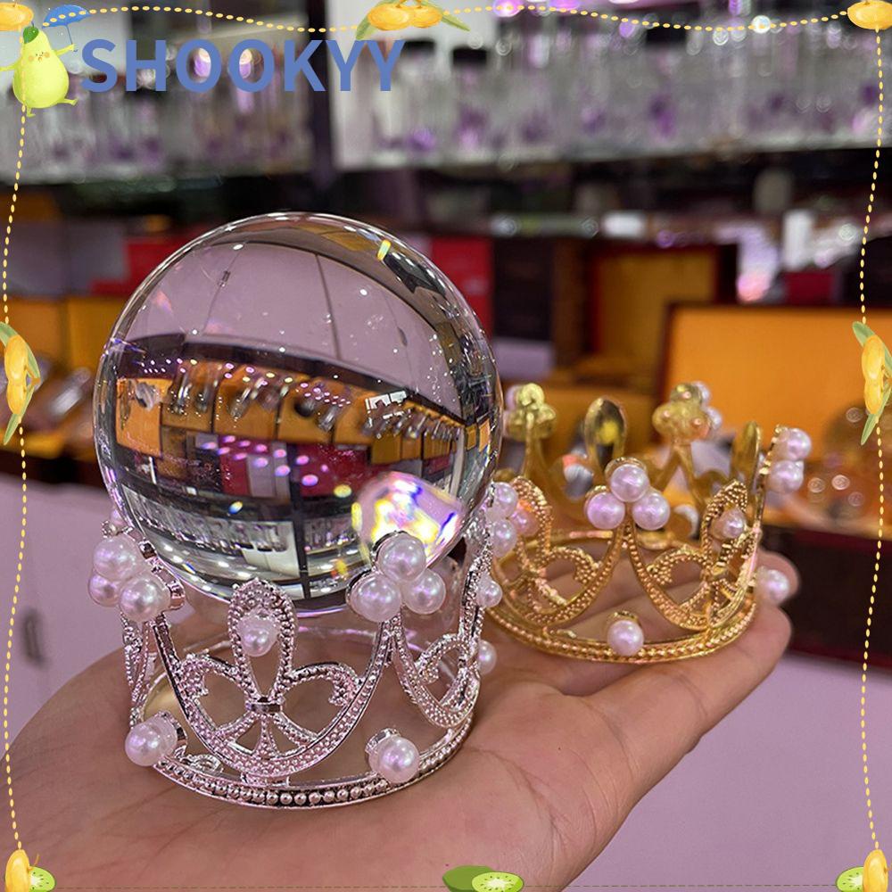 Chookyy Crown Crystal Ball Holder Untuk Kerang Keong Hiasan Desktop Dekorasi Rumah Kantor Alas Bola Kaca