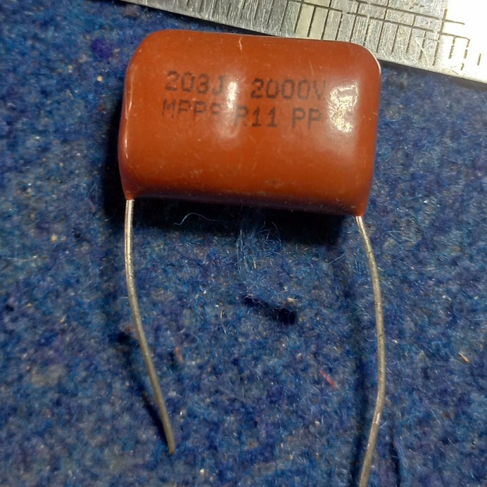 capasitor milar 203j 2000v 203 j 2000 v 2kv 20n 20nf mylar kapasitor