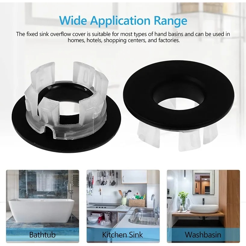 4warna Penutup Lubang Overflow Wastafel Bulat Tembaga/Wash Basin Overflow Insert Pengganti Topi Aksesoris Kamar Mandi