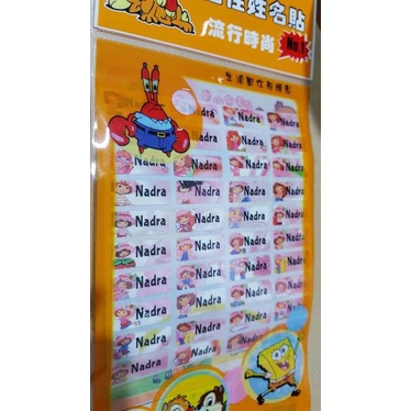 

Lalala Sticker Name waterproof STRAWBERRY SHORTCAKE Label Stiker Nama Custom