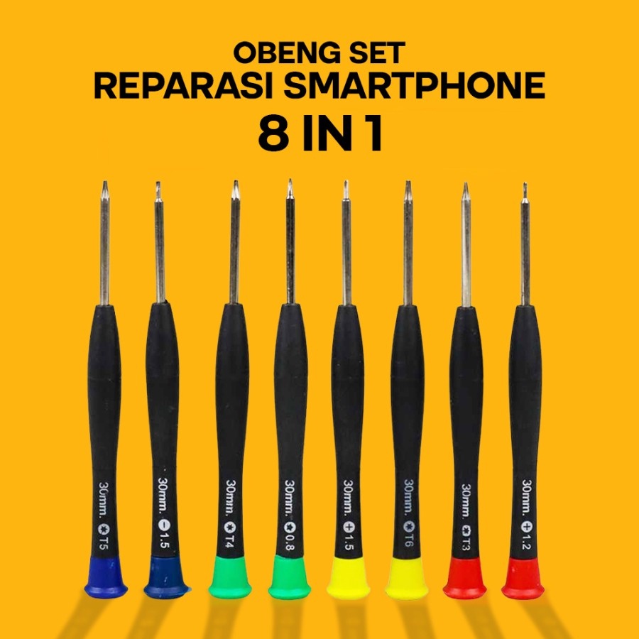 Obeng Set Reparasi Smart Phone Handphone 8 in 1Termurah