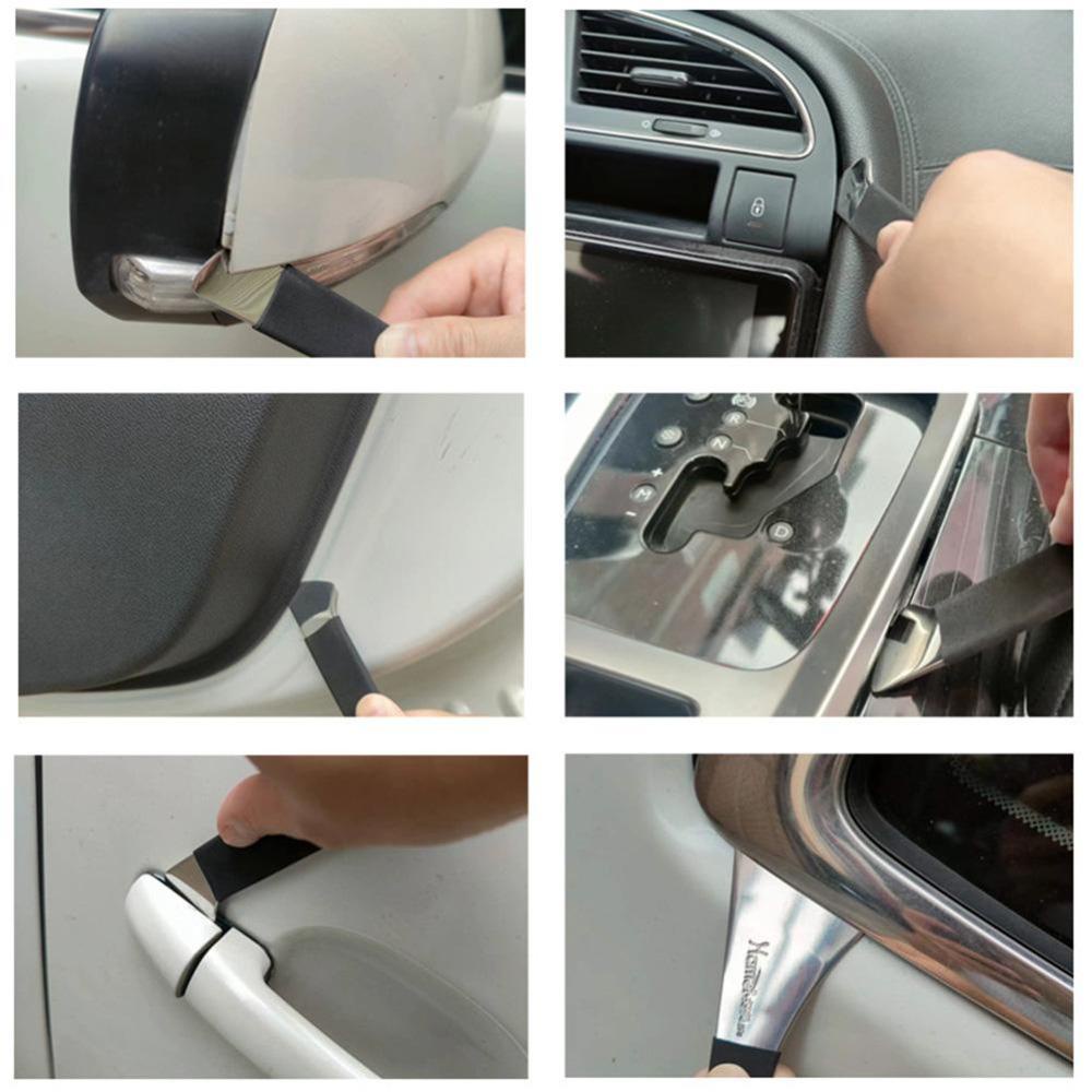 Populer Audio Mobil Pintu Modifikasi Tingkat Pry Tools Pry Plate Stainless Steel Pry Bar Centre Console Alat Pelepas