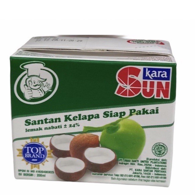 

Sun Kara Santan Siap Pakai 200ml (CitraFood)